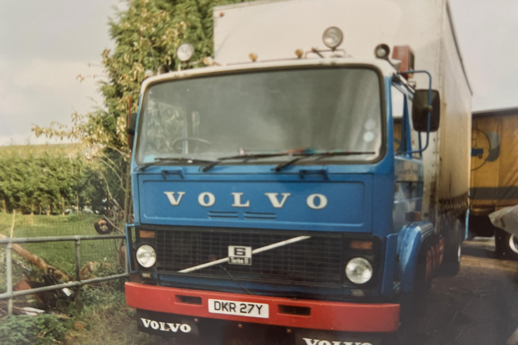 A old image of the first HGV used for sub contracting for various clients such as Bosmans, the HGV is a Volvo F7 16 Tonne Rigid